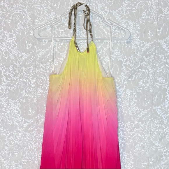 Elegant Pink and Purple Ombre Halter Maxi Dress - Picture 3 of 15